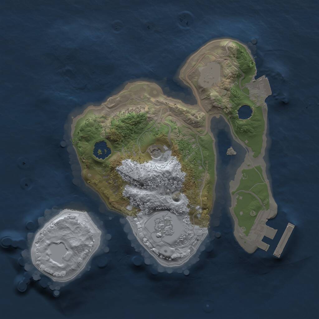 Rust Map: Procedural Map, Size: 1800, Seed: 356465898, 4 Monuments