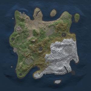 Thumbnail Rust Map: Procedural Map, Size: 3000, Seed: 1790758332, 12 Monuments