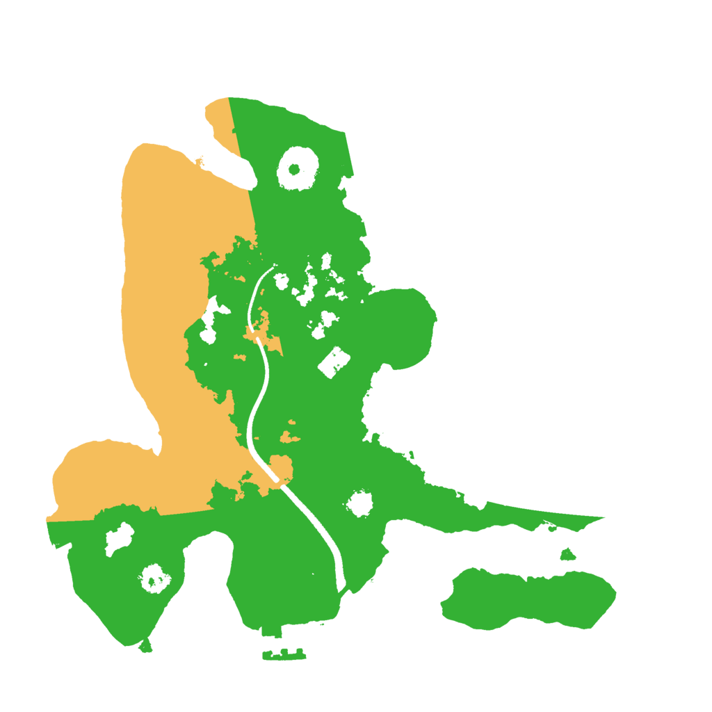 Biome Rust Map: Procedural Map, Size: 2500, Seed: 866708607