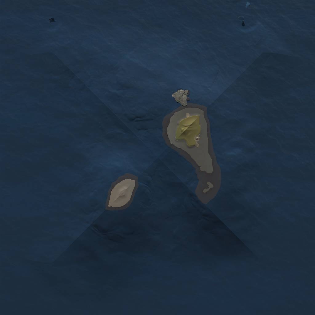 Rust Map: Procedural Map, Size: 1000, Seed: 16899999, 3 Monuments