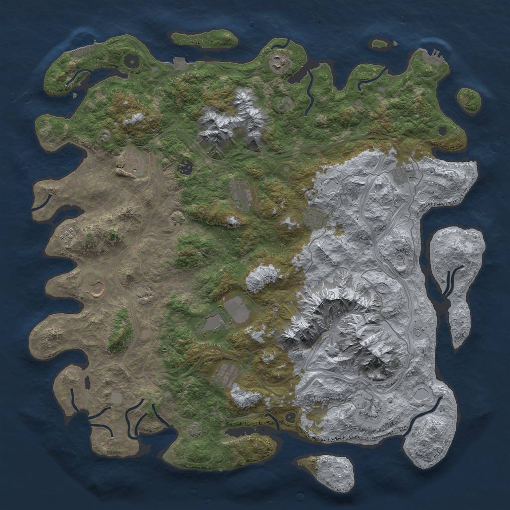 Rust Map: Procedural Map, Size: 5000, Seed: 1557093182, 19 Monuments