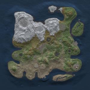 Thumbnail Rust Map: Procedural Map, Size: 3000, Seed: 1377852577, 12 Monuments