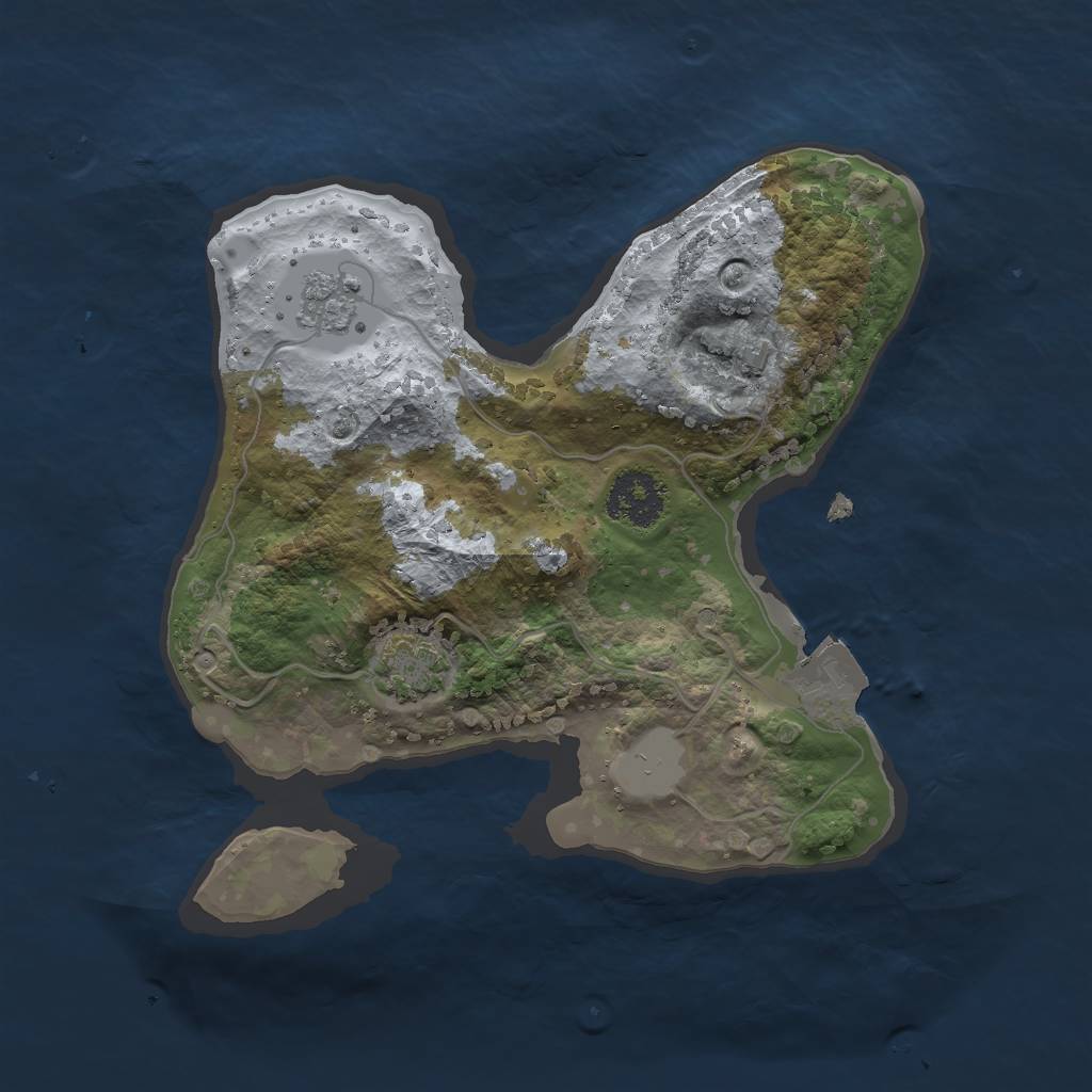 Rust Map: Procedural Map, Size: 2000, Seed: 839386021, 5 Monuments