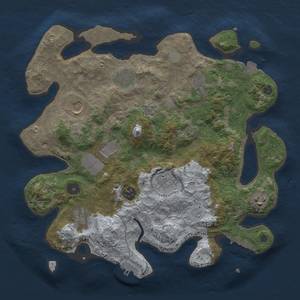 Thumbnail Rust Map: Procedural Map, Size: 3500, Seed: 1882250123, 17 Monuments