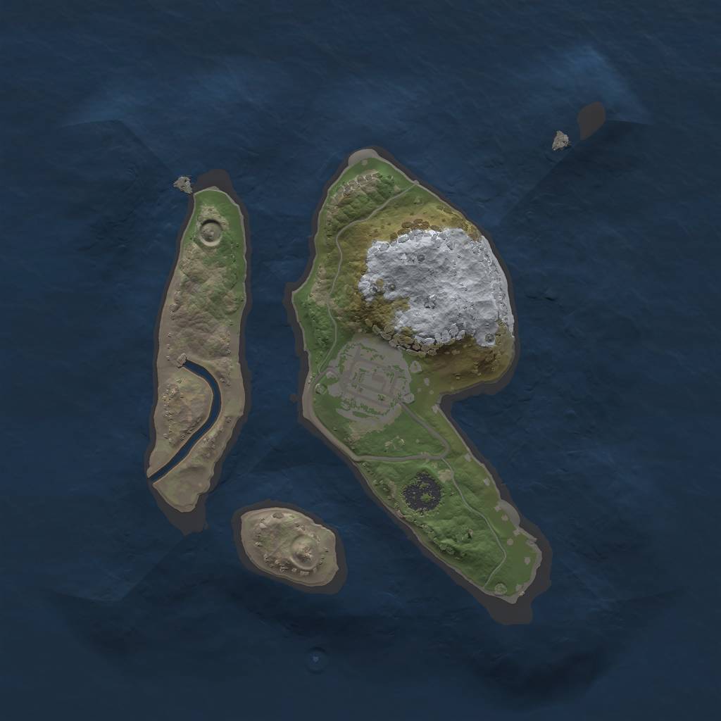 Rust Map: Procedural Map, Size: 2000, Seed: 1846081806, 4 Monuments