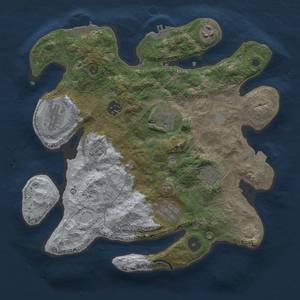 Thumbnail Rust Map: Procedural Map, Size: 3250, Seed: 29182493, 15 Monuments