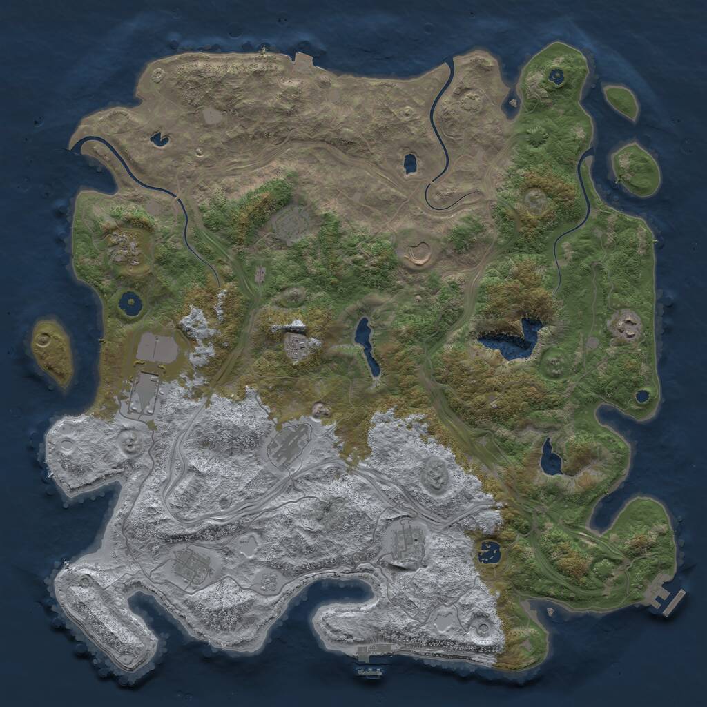 Rust Map: Procedural Map, Size: 4579, Seed: 2147483647, 16 Monuments
