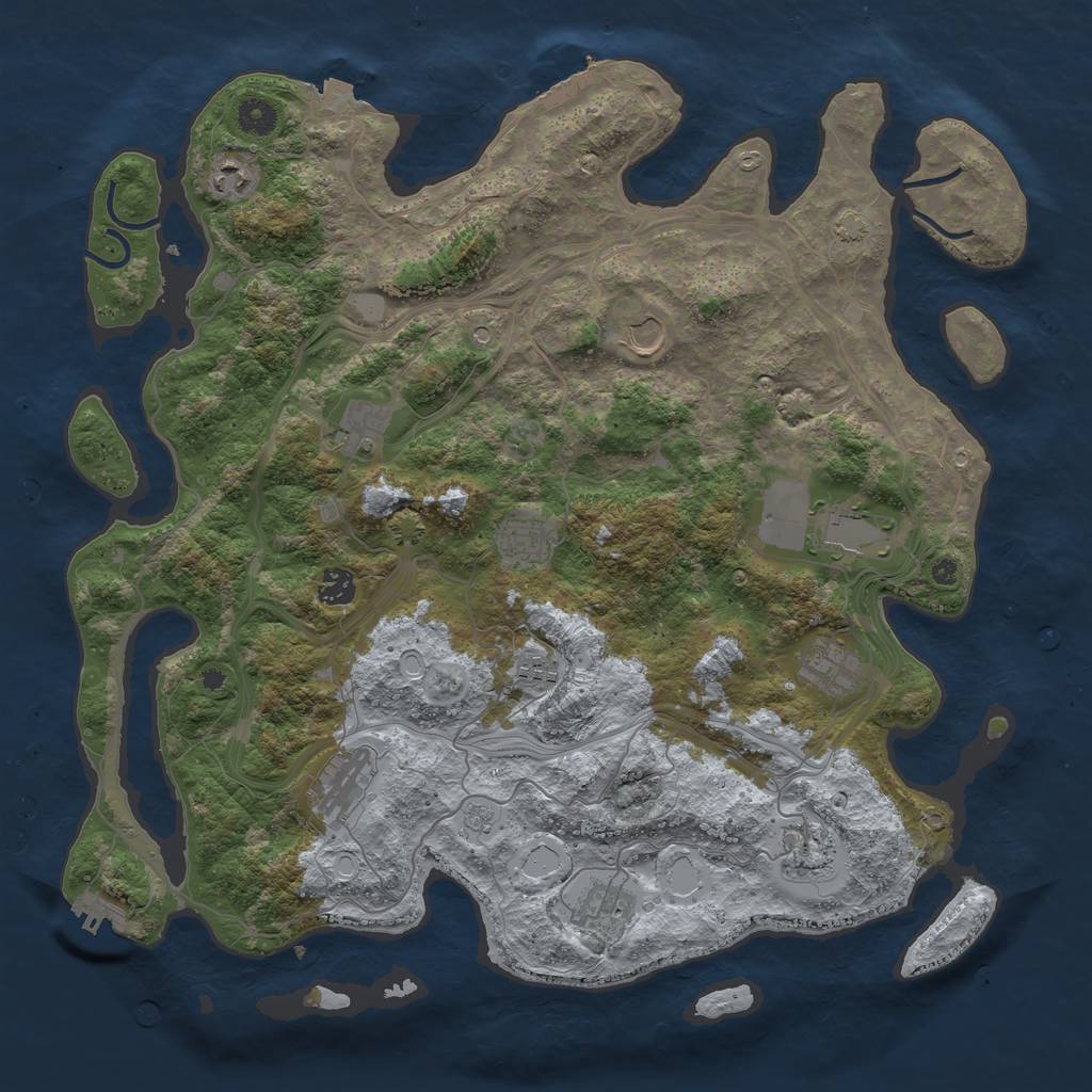 Rust Map: Procedural Map, Size: 4250, Seed: 85820698, 19 Monuments
