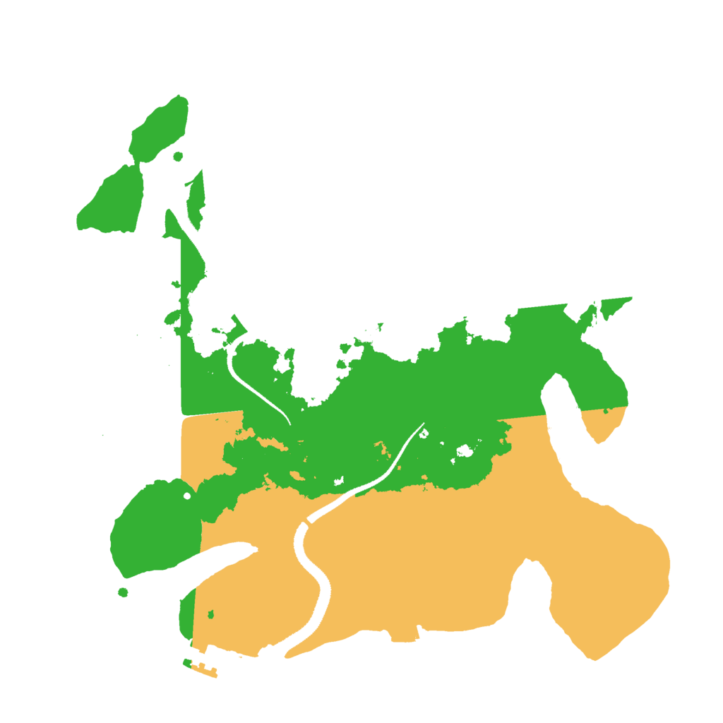 Biome Rust Map: Procedural Map, Size: 3000, Seed: 1234124605