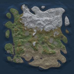Thumbnail Rust Map: Procedural Map, Size: 3950, Seed: 44310881, 19 Monuments