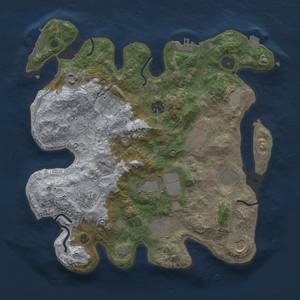 Thumbnail Rust Map: Procedural Map, Size: 3500, Seed: 358880665, 17 Monuments