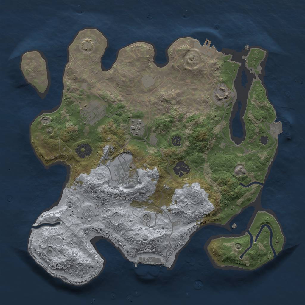 Rust Map: Procedural Map, Size: 2991, Seed: 2147483647, 13 Monuments