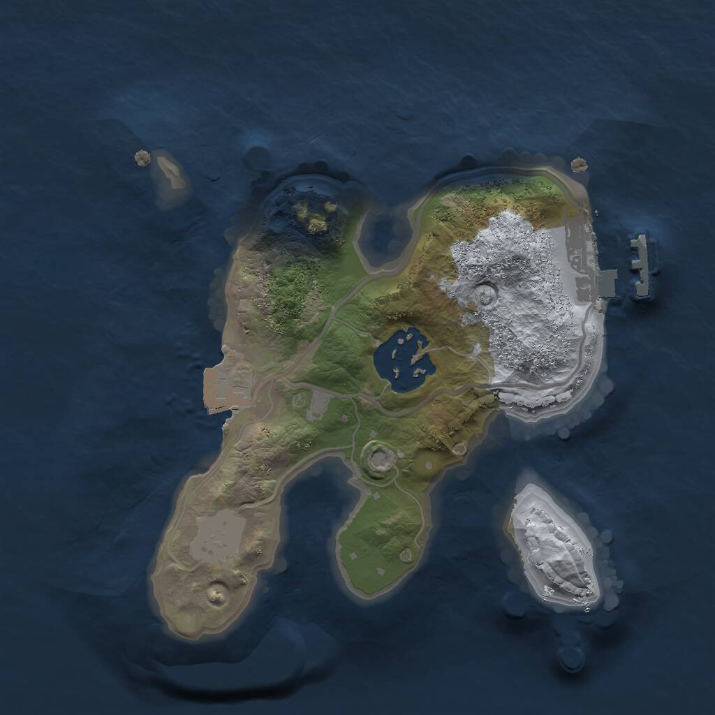 Rust Map: Procedural Map, Size: 1800, Seed: 1542690078, 3 Monuments