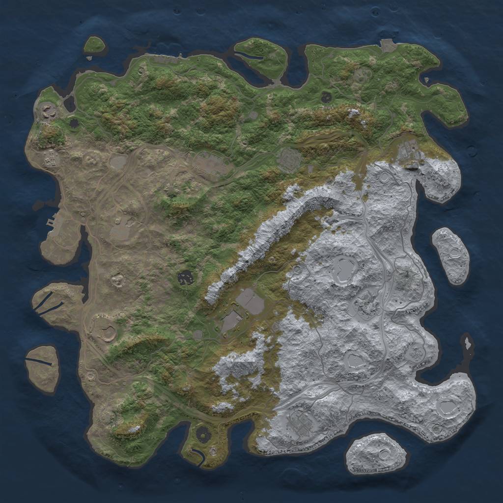 Rust Map: Procedural Map, Size: 4750, Seed: 952779320, 19 Monuments