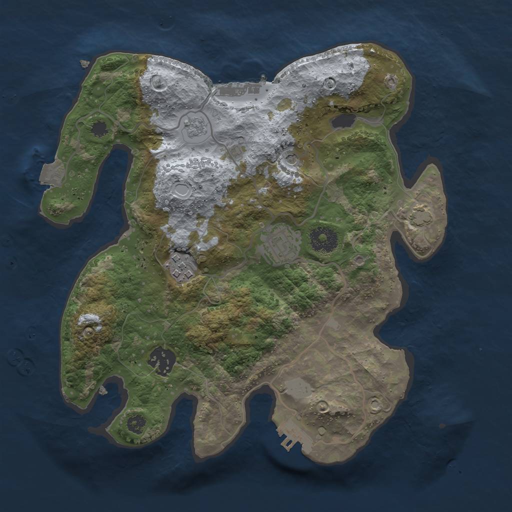 Rust Map: Procedural Map, Size: 2800, Seed: 886737292, 11 Monuments