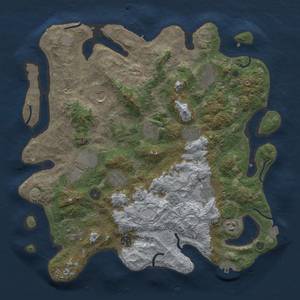 Thumbnail Rust Map: Procedural Map, Size: 4000, Seed: 536850892, 19 Monuments