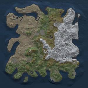 Thumbnail Rust Map: Procedural Map, Size: 4000, Seed: 651016787, 19 Monuments