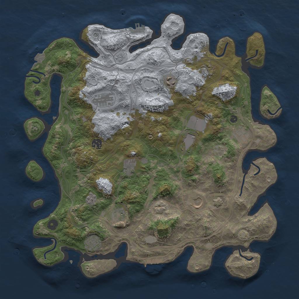 Rust Map: Procedural Map, Size: 4250, Seed: 699969699, 19 Monuments