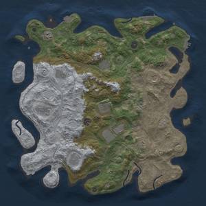 Thumbnail Rust Map: Procedural Map, Size: 4250, Seed: 197019055, 19 Monuments