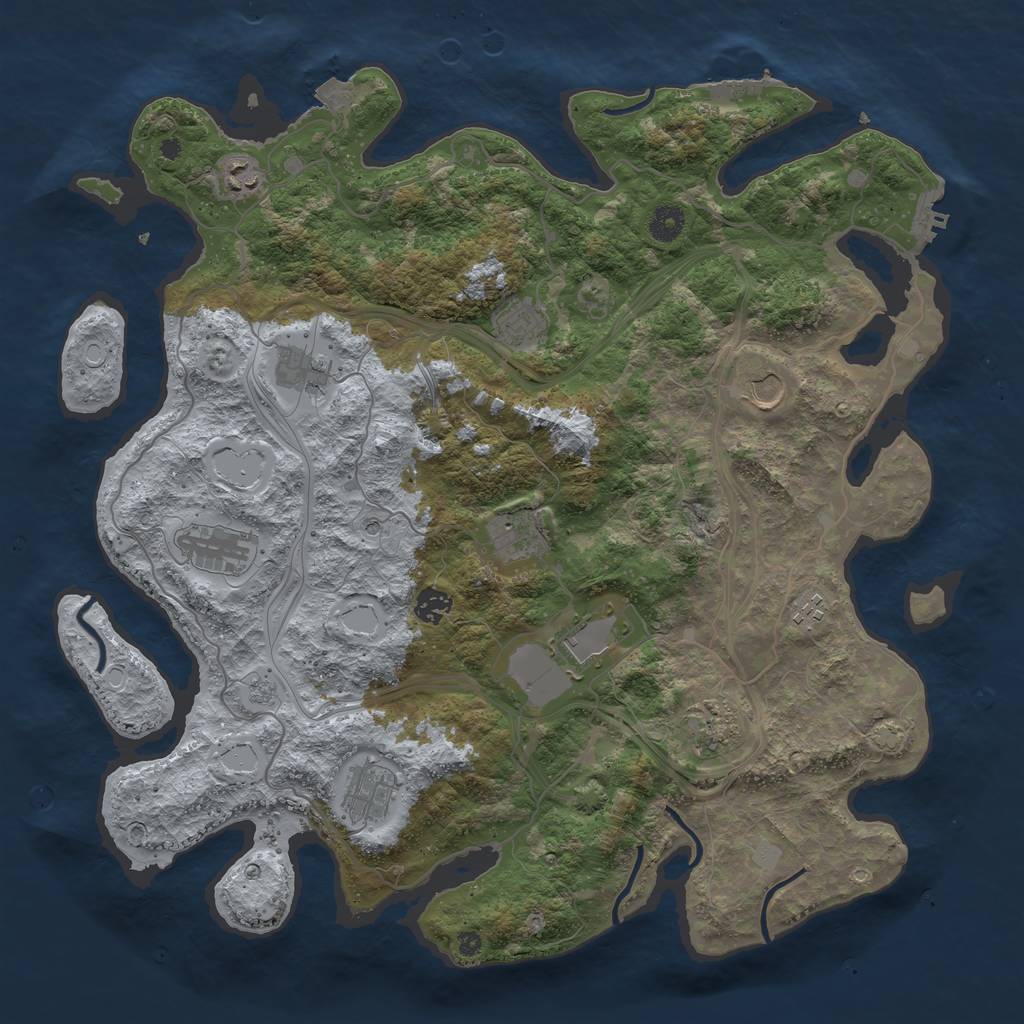 Rust Map: Procedural Map, Size: 4250, Seed: 197019055, 19 Monuments