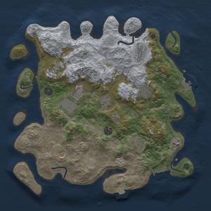 Thumbnail Rust Map: Procedural Map, Size: 3750, Seed: 1761498303, 18 Monuments