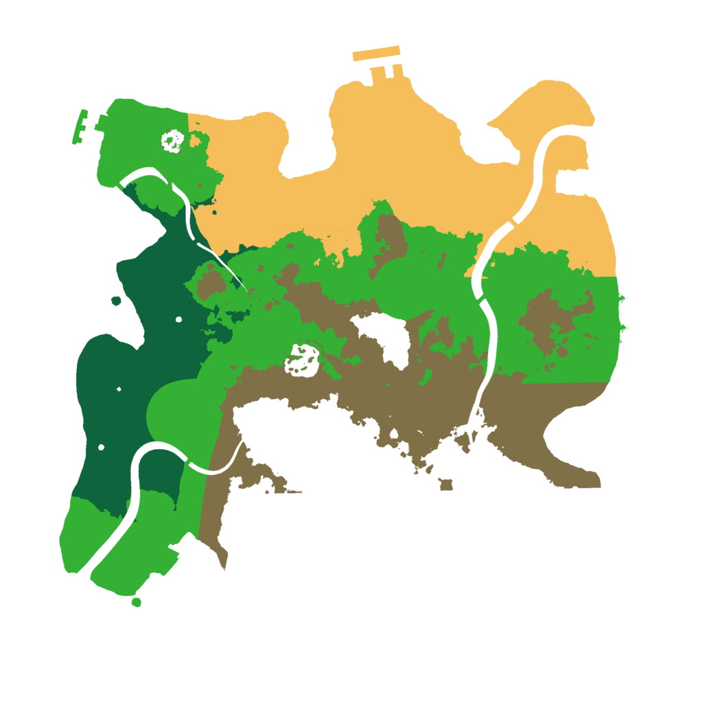 Biome Rust Map: Procedural Map, Size: 3000, Seed: 735612926