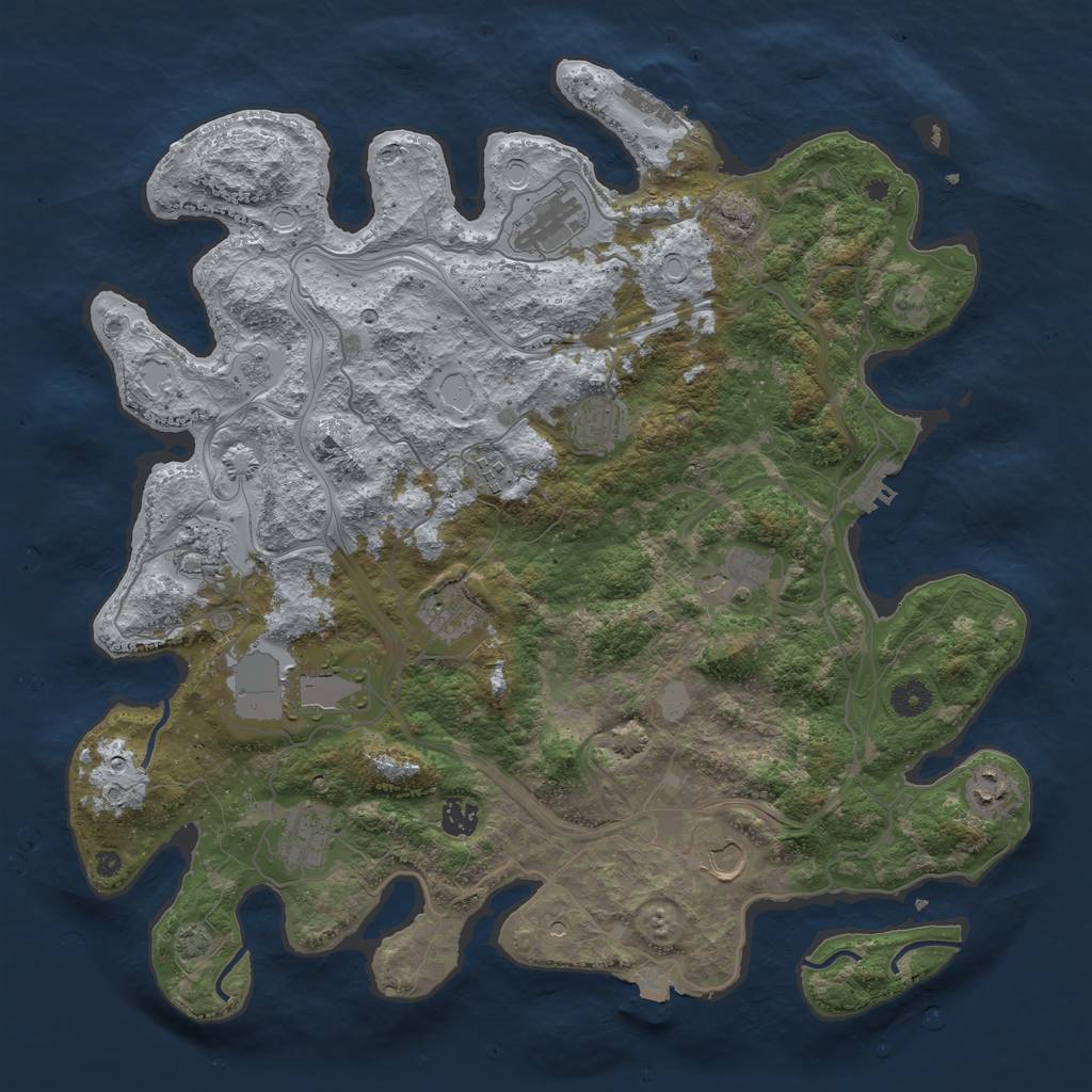 Rust Map: Procedural Map, Size: 4250, Seed: 60587649, 19 Monuments