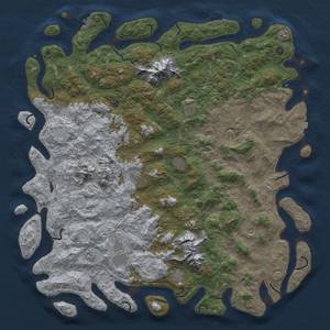 Thumbnail Rust Map: Procedural Map, Size: 6000, Seed: 2068376, 19 Monuments