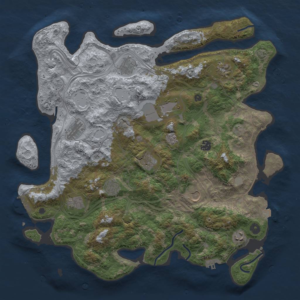 Rust Map: Procedural Map, Size: 4250, Seed: 1572065771, 19 Monuments