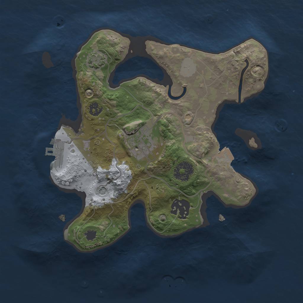 Rust Map: Procedural Map, Size: 2300, Seed: 873949022, 8 Monuments