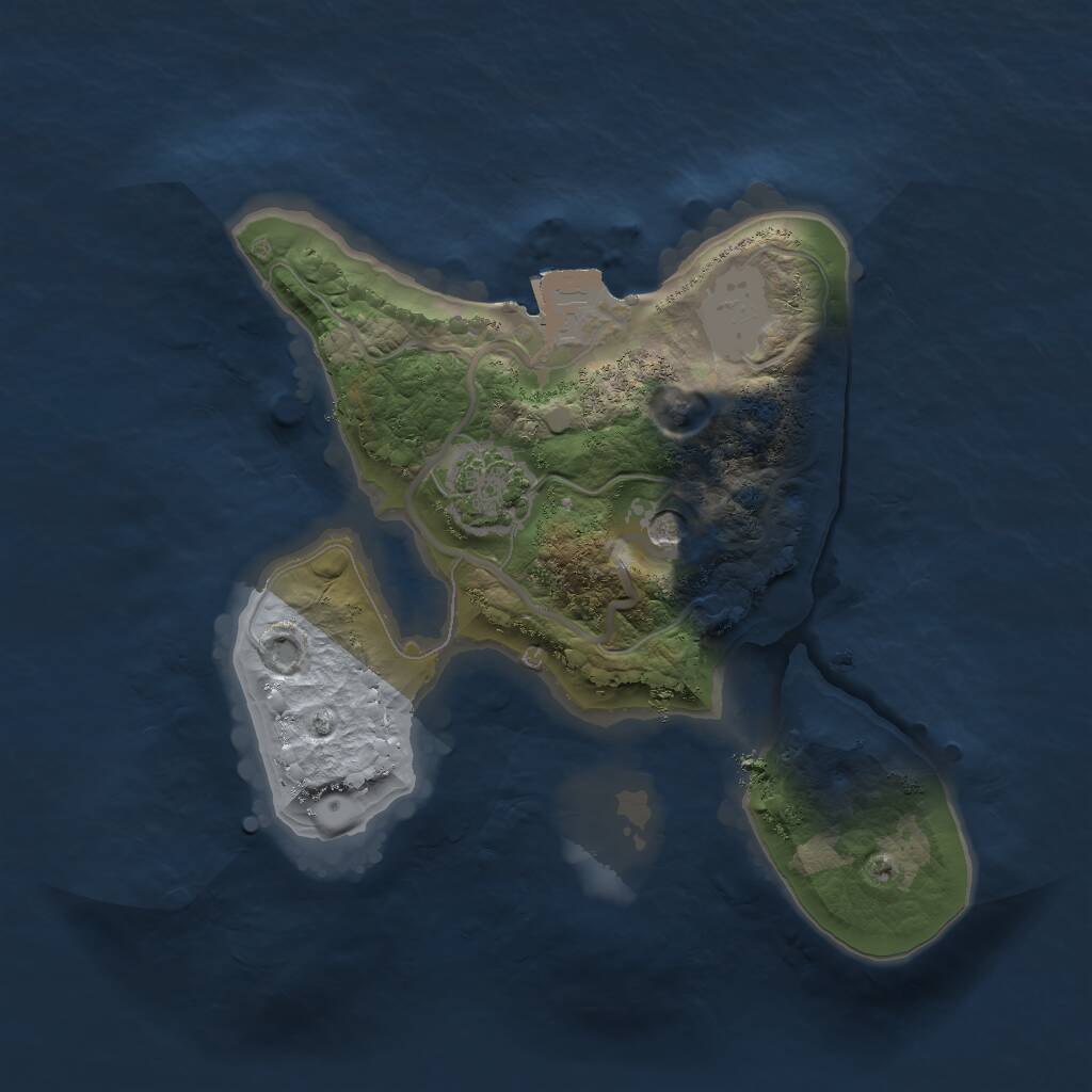 Rust Map: Procedural Map, Size: 1800, Seed: 386761063, 3 Monuments