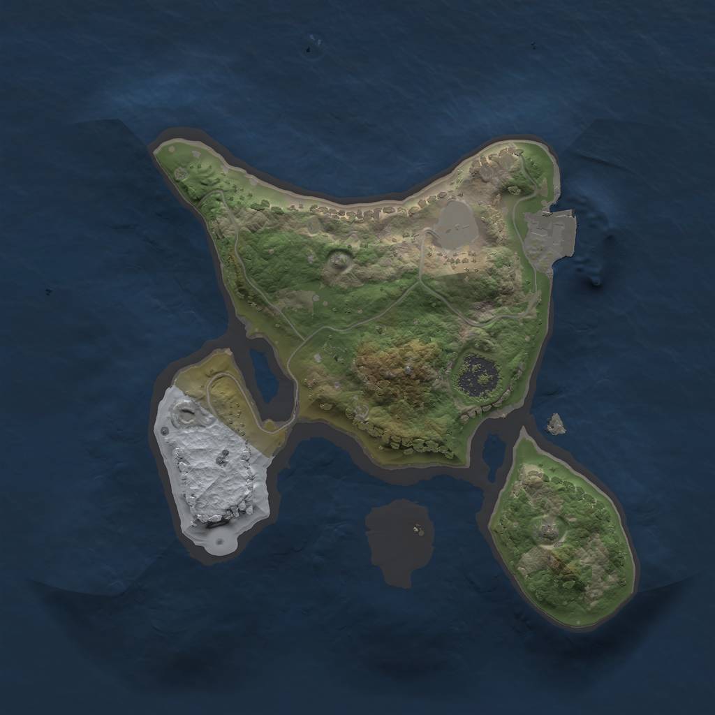 Rust Map: Procedural Map, Size: 1800, Seed: 386761063, 3 Monuments