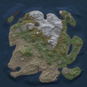 Thumbnail Rust Map: Procedural Map, Size: 3500, Seed: 182861307, 16 Monuments