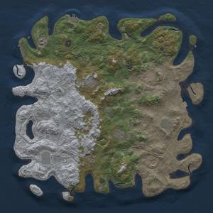 Thumbnail Rust Map: Procedural Map, Size: 4500, Seed: 1256961012, 19 Monuments