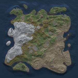 Thumbnail Rust Map: Procedural Map, Size: 3700, Seed: 697688567, 18 Monuments