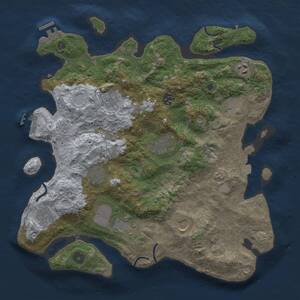 Thumbnail Rust Map: Procedural Map, Size: 3700, Seed: 697688567, 16 Monuments