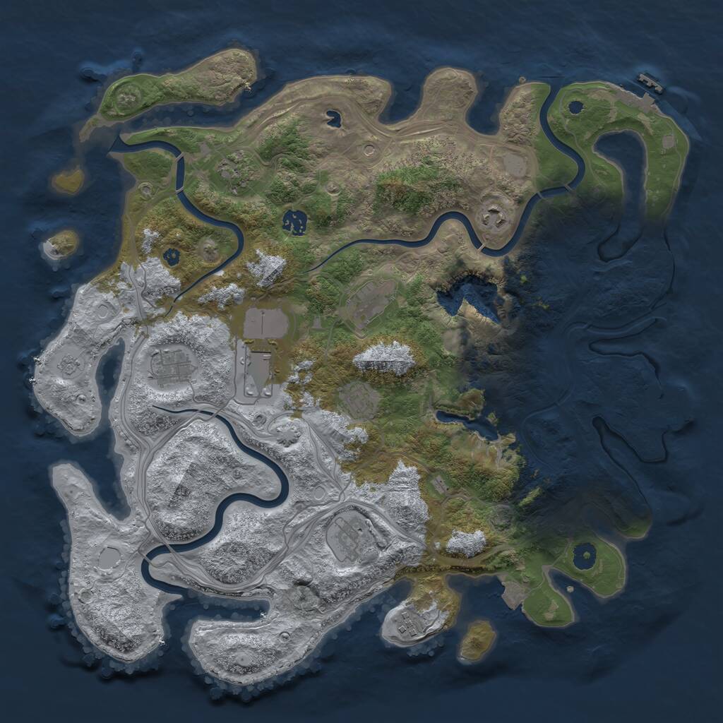 Rust Map: Procedural Map, Size: 4250, Seed: 862998979, 15 Monuments