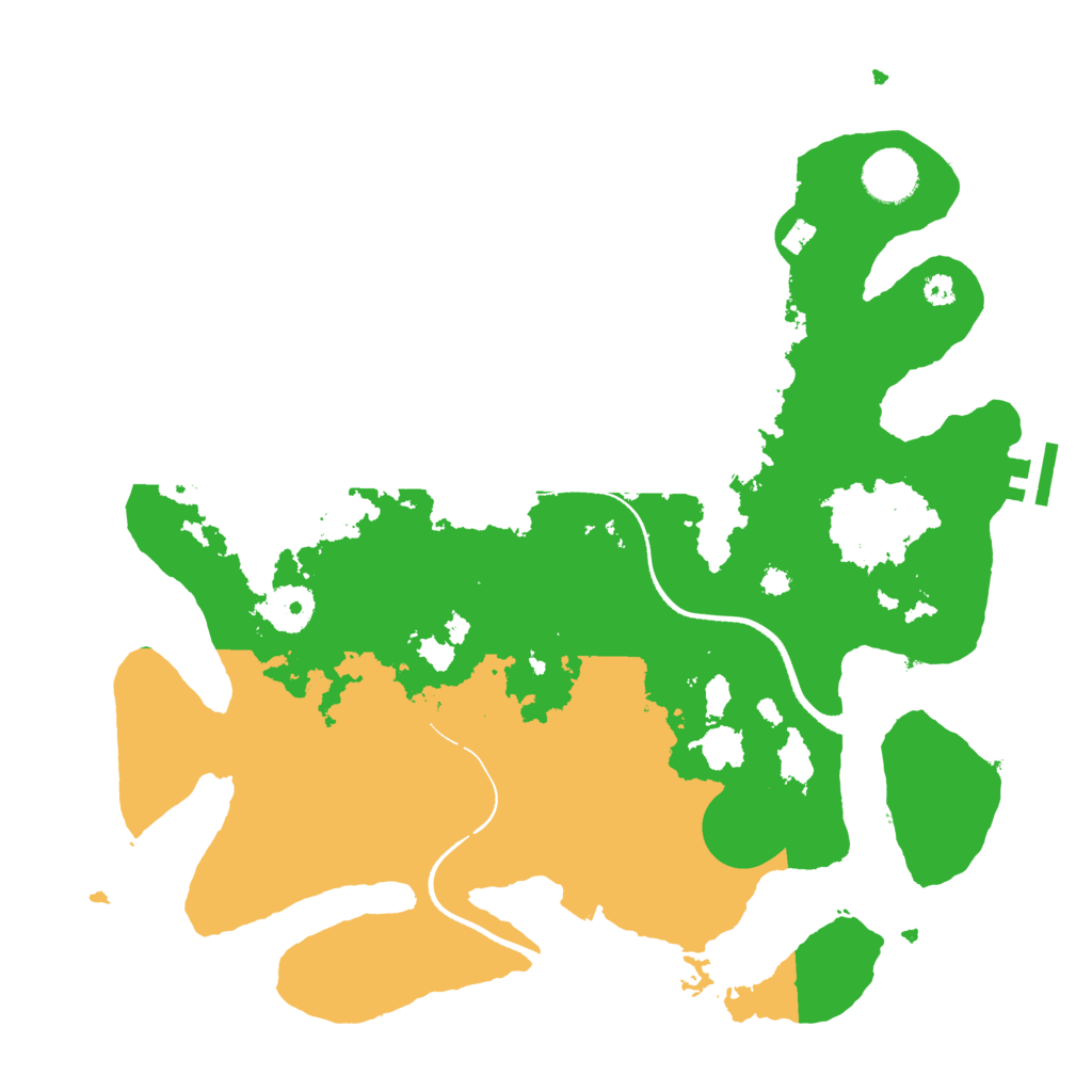 Biome Rust Map: Procedural Map, Size: 3500, Seed: 1240677885