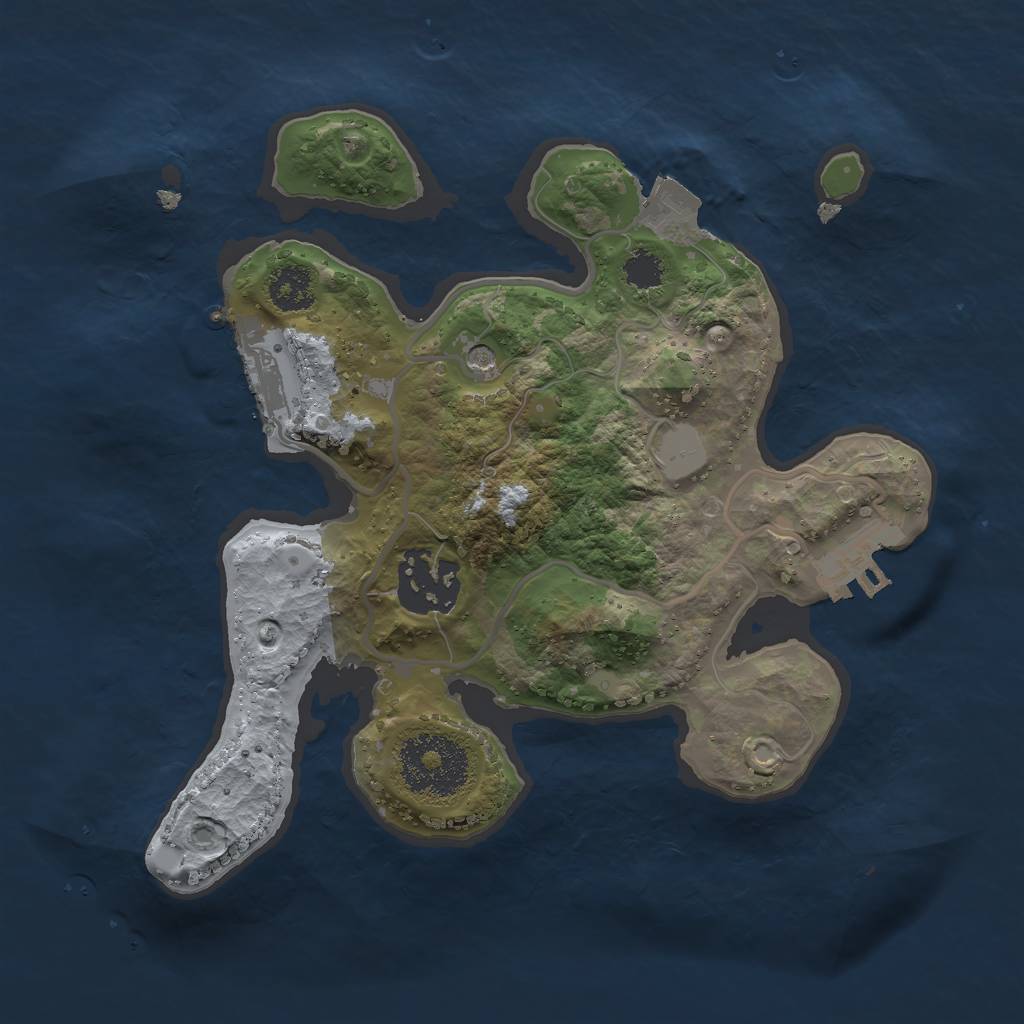 Rust Map: Procedural Map, Size: 2300, Seed: 654978, 7 Monuments