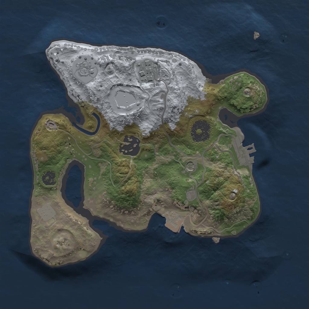 Rust Map: Procedural Map, Size: 2200, Seed: 7292, 8 Monuments