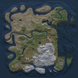 Thumbnail Rust Map: Procedural Map, Size: 4000, Seed: 1868044276, 15 Monuments