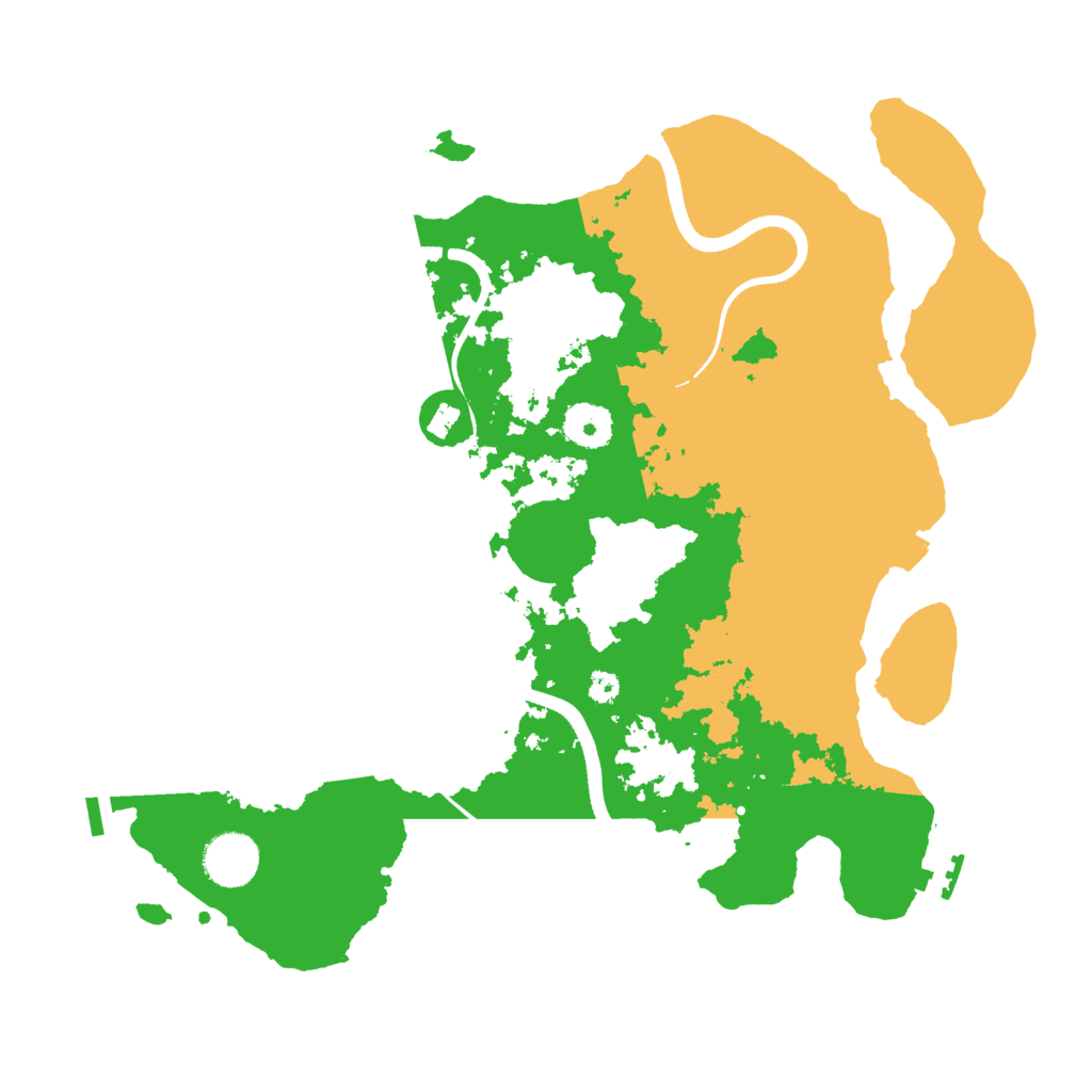 Biome Rust Map: Procedural Map, Size: 3500, Seed: 857439
