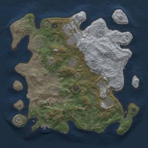Thumbnail Rust Map: Procedural Map, Size: 3700, Seed: 123, 17 Monuments