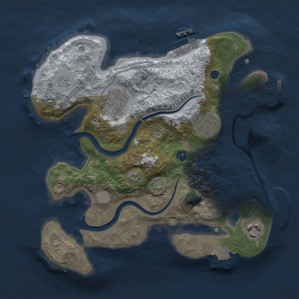 Rust Map: Procedural Map, Size: 2750, Seed: 982421602, 10 Monuments