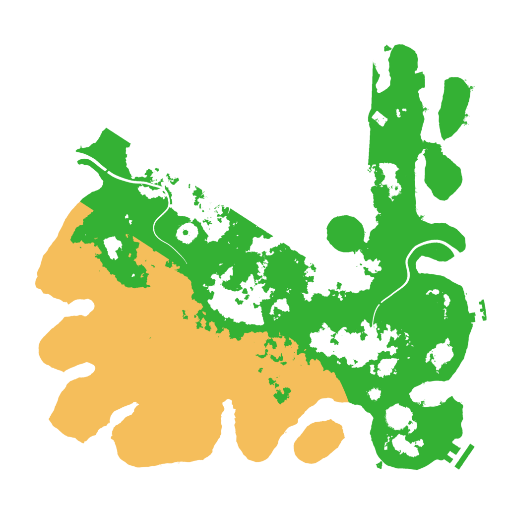 Biome Rust Map: Procedural Map, Size: 3700, Seed: 1807323501