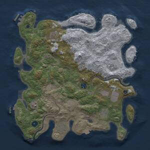 Thumbnail Rust Map: Procedural Map, Size: 3750, Seed: 87782510, 15 Monuments