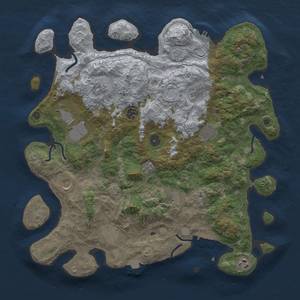 Thumbnail Rust Map: Procedural Map, Size: 4096, Seed: 1300665574, 18 Monuments