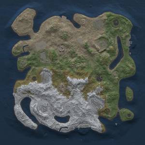 Thumbnail Rust Map: Procedural Map, Size: 3500, Seed: 1834076788, 16 Monuments