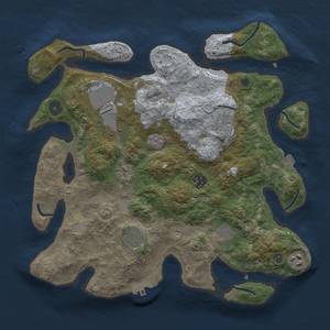 Thumbnail Rust Map: Procedural Map, Size: 3500, Seed: 892111730, 15 Monuments