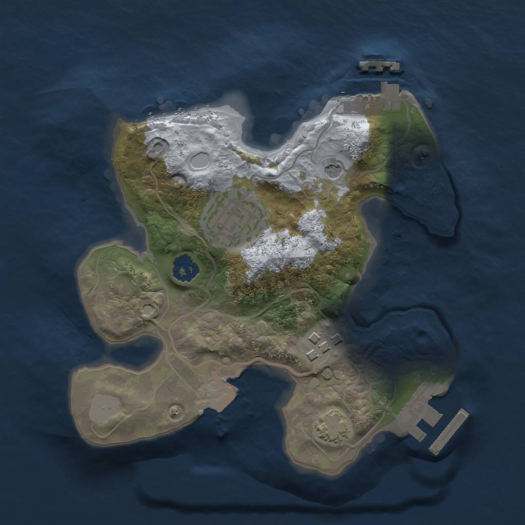 Rust Map: Procedural Map, Size: 2000, Seed: 6746, 7 Monuments